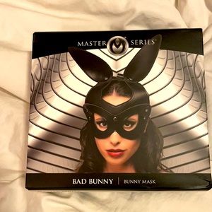Vegan Leather Bunny / Rabbit Mask Black BNIB
